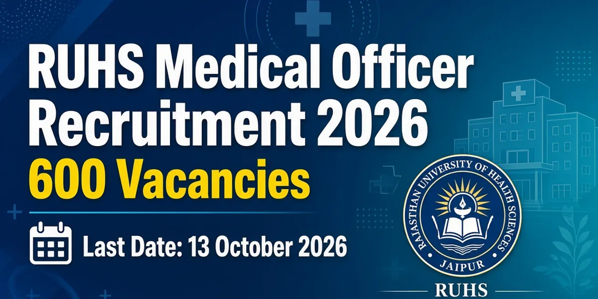RUHS Medical Officer Recruitment 2026 - Apply Online